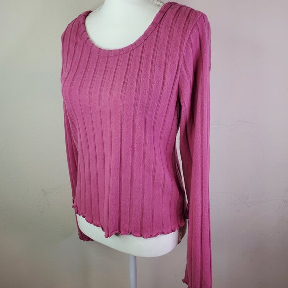 Freshman Forever Juniors Violet Pink Ribbed Top XL - Picture 3 of 10